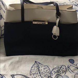 Kate Spade tote in Navy and Cream